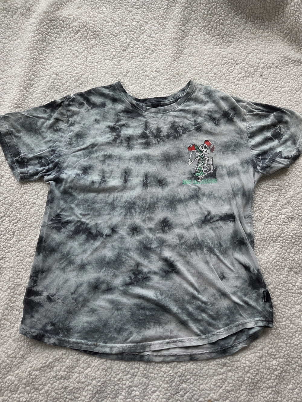 Bad Decisions Tie Dye Men's Crew Tee Large